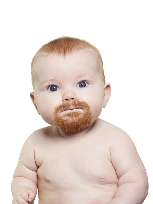 bébés avec barbe rousse Portrait of Expressive baby