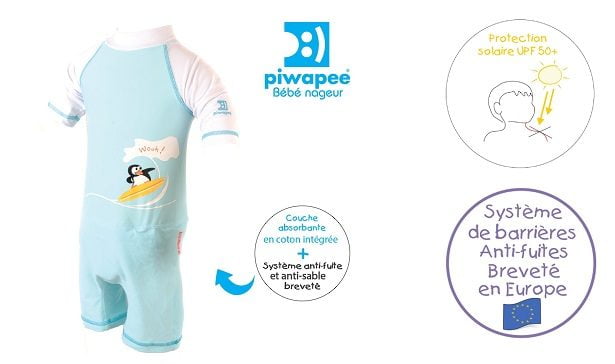 Combinaison de bain pour Bébé - couche de bain lavable pour bébé Combinaison de bain pour Bébé