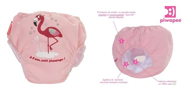 Couche de bain lavable Piwapee couche de bain lavable pour bébé Couche de bain lavable Piwapee