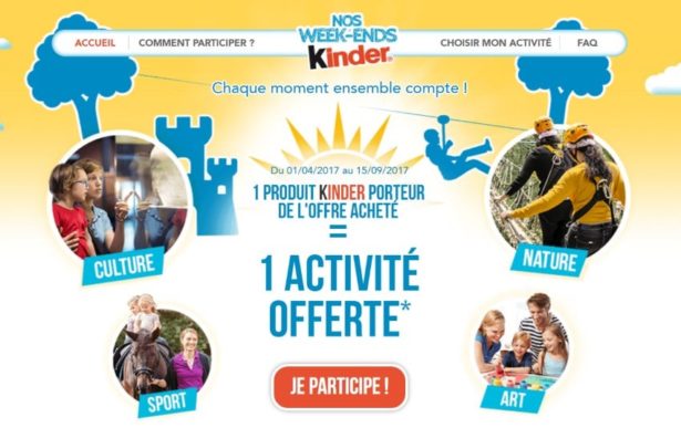 Gagnez des activités en famille avec Kinder Gagnez des activités en famille avec Kinder