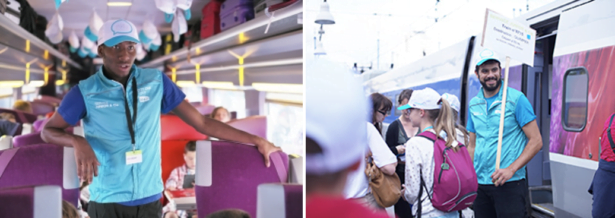 Des animateurs dans le train pour JUNIOR & Cie Des animateurs dans le train pour JUNIOR & Cie