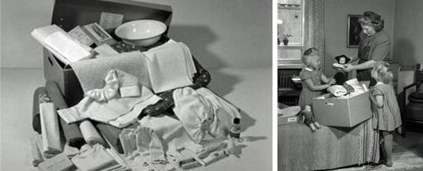 En Finlande, Année 30, la baby-box En Finlande, Année 30, la baby-box