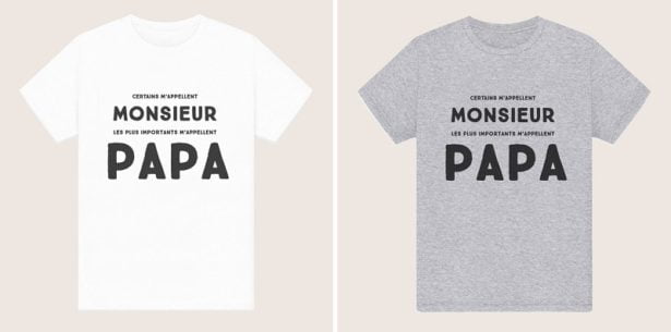 Tshirt Monsieur ou Papa Tshirt Monsieur ou Papa