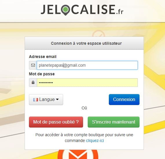 Portail Jelocalise.fr sur ordinateur ou mobile Portail Jelocalise.fr sur ordinateur ou mobile